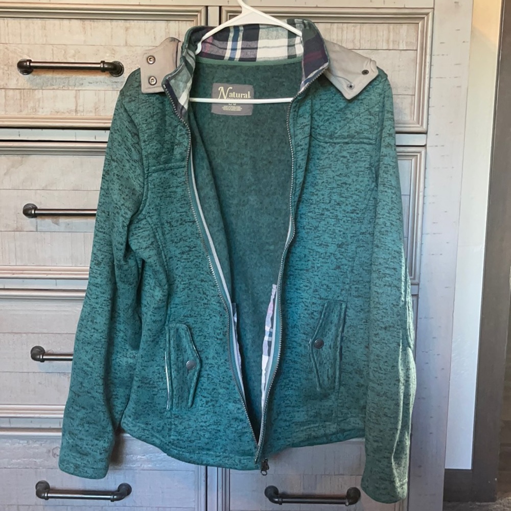 **SOLD**Natural Reflections size large zip up jacket